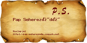 Pap Seherezádé névjegykártya