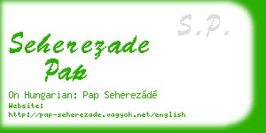 seherezade pap business card