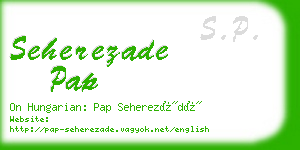 seherezade pap business card